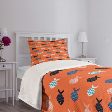 Colorful Fish Shoal Bedspread Set