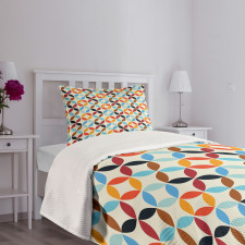 Bound Square Circle Bedspread Set