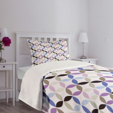 Retro Circles Leaf Bedspread Set