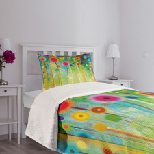 Abstract Art Dandelion Bedspread Set