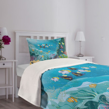 Underwater Scenery Bedspread Set