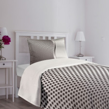 Square Shaped Grids Bedspread Set