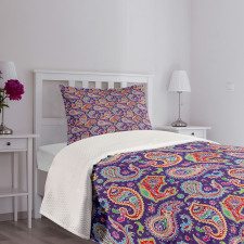 Retro Hippie Motives Bedspread Set