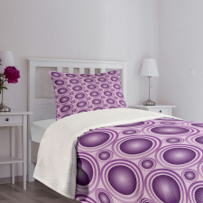 Circular Lines Rings Bedspread Set