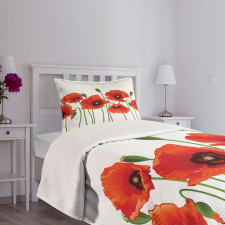 Pastoral Flowers Botany Bedspread Set