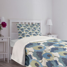 Ombre Romantic Flowers Bedspread Set