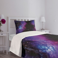 Nebula Dark Galaxy Stars Bedspread Set