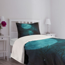 Outer World Cosmos Moon Bedspread Set