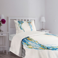 Jellyfish Exotic Sea Bedspread Set