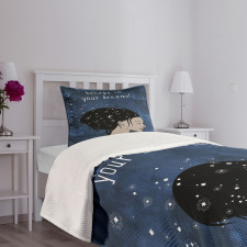 Dreamy Girl Words Bedspread Set