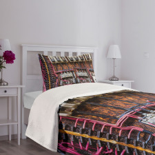 Rusted Electrical Panel Bedspread Set