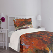 Autumn Forest with Rock Bedspread Set