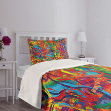 Rainbow Circled Pattern Bedspread Set