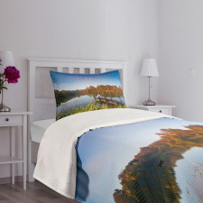 Fishing on a Lake View Bedspread Set