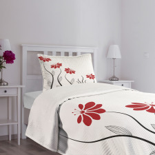 Modern Floral Petals Bedspread Set