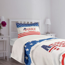 Patriotic Pattern Bedspread Set