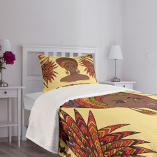 Turban Palms Cultural Bedspread Set