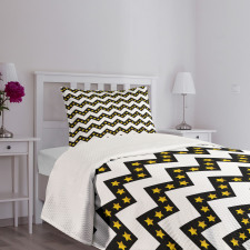 Parallel Striped Lines Bedspread Set