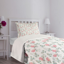 Rose Petals Blossoms Bedspread Set