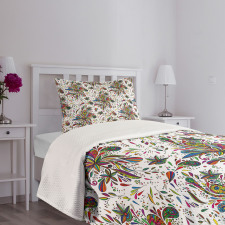 Flora Pattern Bedspread Set