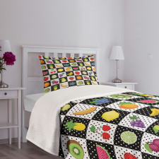 Kitchen Fruits Bedspread Set