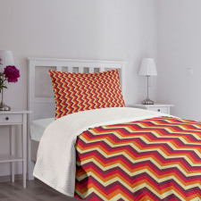 Zig Zag Chevron Stripes Bedspread Set