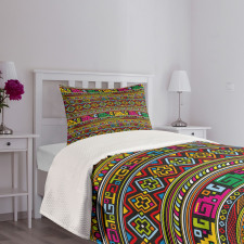 Colorful Borders Bedspread Set