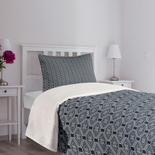 Floral Diamond Line Bedspread Set