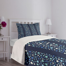 Dots Circles Striped Bedspread Set