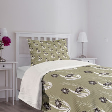 Flowers Dotted Bedspread Set