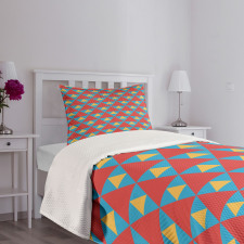 Big Small Triangles Retro Bedspread Set