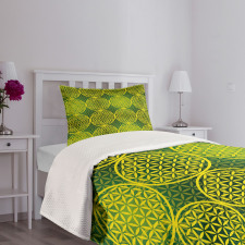 Vivid Flower of Life Bedspread Set