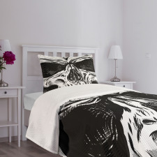 Gothic Sketch Evil Face Bedspread Set