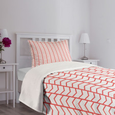 Chevron Lines Borders Bedspread Set