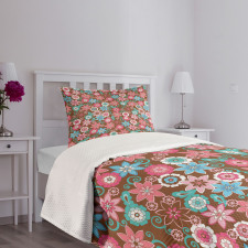 Flower Petals Florets Bedspread Set