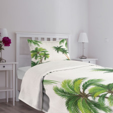 Coconut Palm Tree Plants Bedspread Set