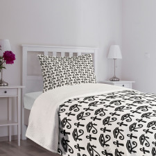 Hieroglyphic Pattern Bedspread Set