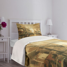 City Street View Bedspread Set