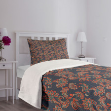 Oriental Floral Swirl Bedspread Set