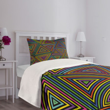 Rainbow Colors Design Bedspread Set