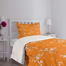 Cherry Tree Blossoms Bedspread Set