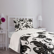 Abstract Leaf Ivy Swirl Bedspread Set