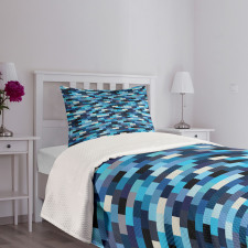 Geometric Design Stripes Bedspread Set