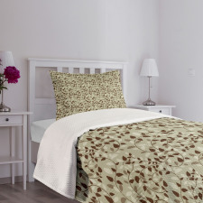 Florals Bud Swirls Bedspread Set