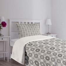 Abstract Hexagons Bedspread Set