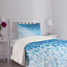 Digital Ombre Mosaic Bedspread Set