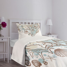 Scallop Starfish Whelk Bedspread Set