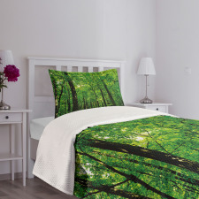 Woodland Tree Forest Sun Bedspread Set