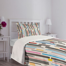 Various Color Stripes Bedspread Set