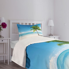 Sea Ocean Palm Trees Bedspread Set